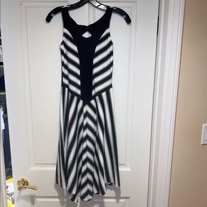 Bailey 44 Black and White striped dress